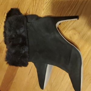 INC Black Leather Ankle Boot size 10M